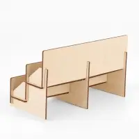 Подставка под открытки 4 ячейки по 10.8 см, 23.5&times;10.5&times;12.5 см, толщина 3 мм, бежевая