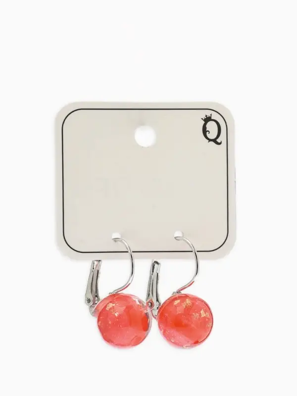 Серьги с поталью &laquo;Шарик&raquo;, МИКС в серебре