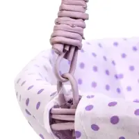 Корзина плетеная 32 х 32 х 14 см, ручка h=14 см фиол-ый  ткань