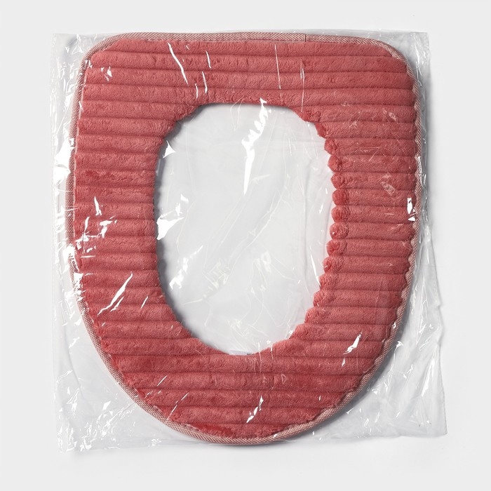 Чехол на сиденье для унитаза на липучках Доляна «Плюша», 37×42 см, цвет МИКС Чехол на сиденье для унитаза на липучках Доляна «Плюша», 37×42 см, цвет МИКС