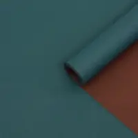 Бумага упаковочная крафт, двусторонняя, кофейный, изумрудный, 0.68&times;10&plusmn;5% м