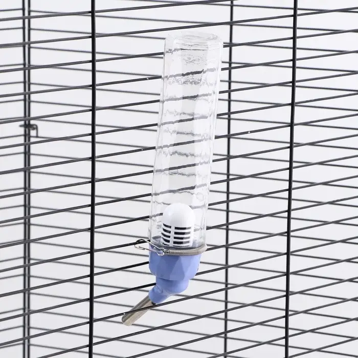 Поилка для грызунов, 125 мл, крепление-пружинка, синяя