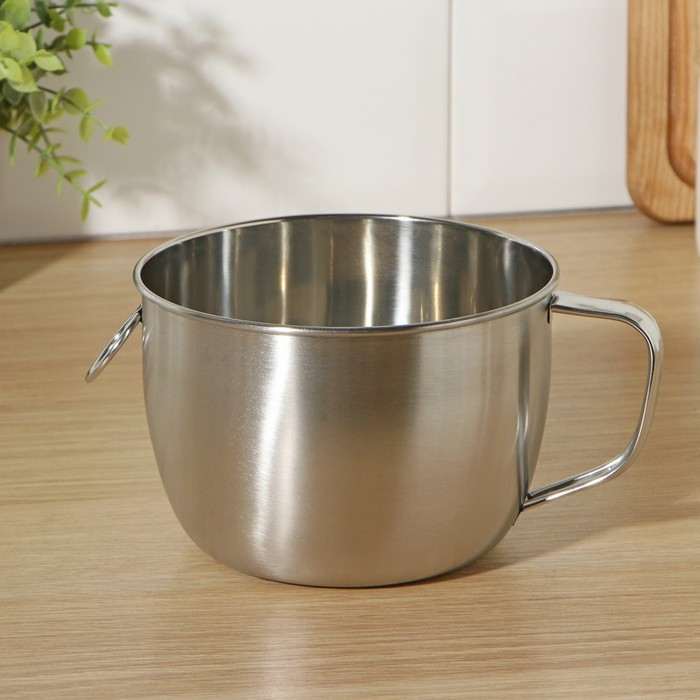 Набор посуды из нержавеющей стали &laquo;Турист&raquo;, 3 предмета: кружка 1,35 л, миска 650 мл, тарелка 300 мл, цвет хромированный