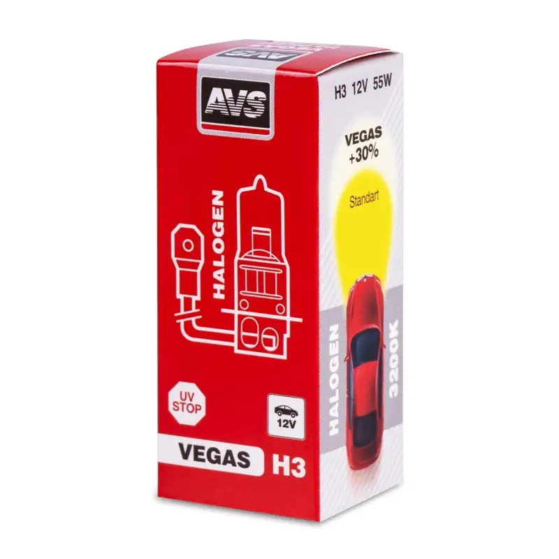 Галогенная лампа AVS Vegas H3.12V. 55W.1шт.