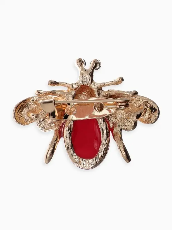 Брошь &laquo;Муха&raquo;, в полете, цветная в золоте