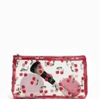 Косметичка ПВХ Вишня 25*5*15, отд на молнии,  прозрачный