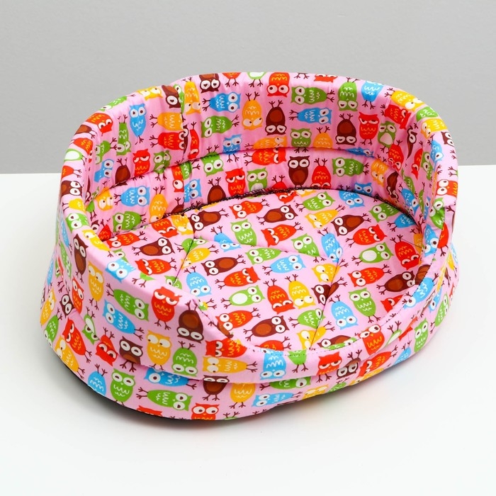 Лежанка поплин PerseiLine ЛЕ-2 №2 43 х 30 х 16  Лежанка поплин PerseiLine ЛЕ-2 №2 43 х 30 х 16 "Совы"