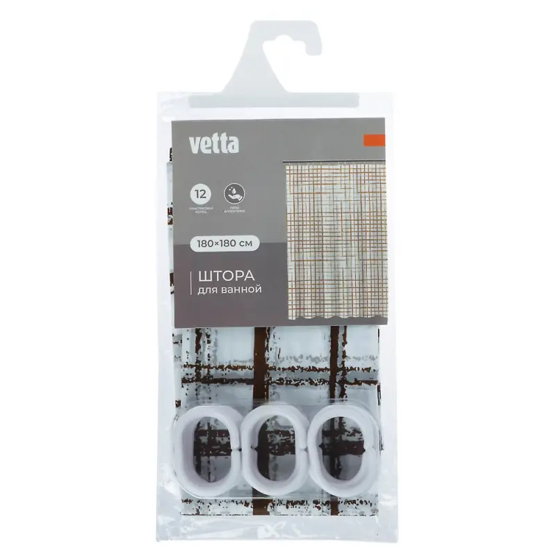 Шторка для ванной тм VETTA Марсельеза, ПЕВА 22 г/м2, 180x180см, 4 дизайна