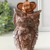 Фигура "Сова императорская" размер 15х8х6 см, гипс, коричневый Фигура "Сова императорская" размер 15х8х6 см, гипс, коричневый