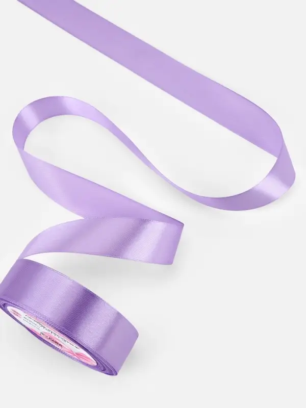 Лента атласная, 25 мм, 23&plusmn;1 м, сиреневая №21