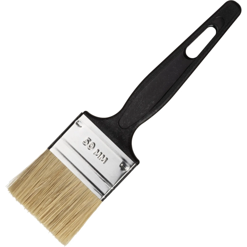 Кисть флейцевая Стандарт, 50x6, нат. щетина,пластик.ручка//Сибртех(82504)