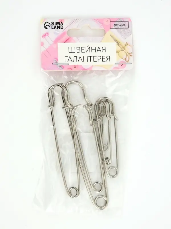 Набор булавок шляпных, 38/50/63/70/90/100 мм, 6 шт.
