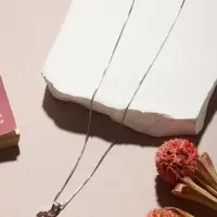 Кулон &laquo;Нежность&raquo;, на цепочке, розовый в серебре, 45 см