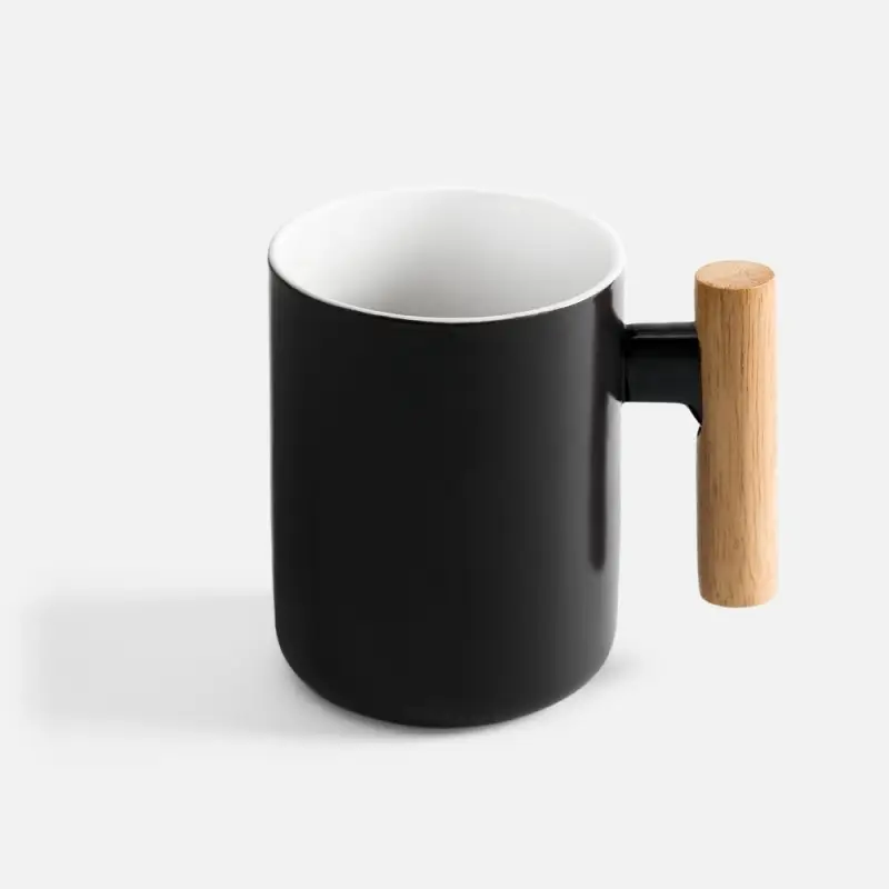 Кружка с ложкой Eco Fusion, черная Кружка с ложкой Eco Fusion, черная