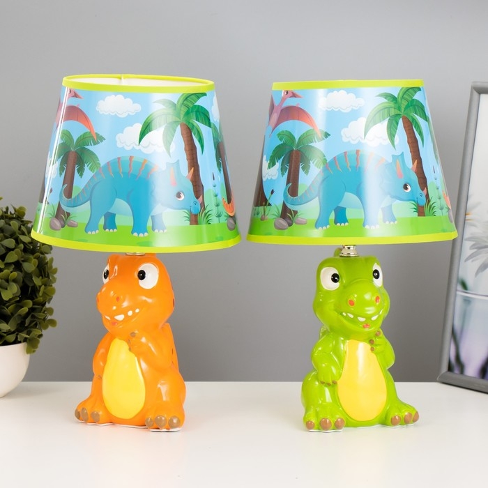 Настольная лампа  Настольная лампа "Динозавр" Е14 15Вт МИКС 20х20х32 см RISALUX