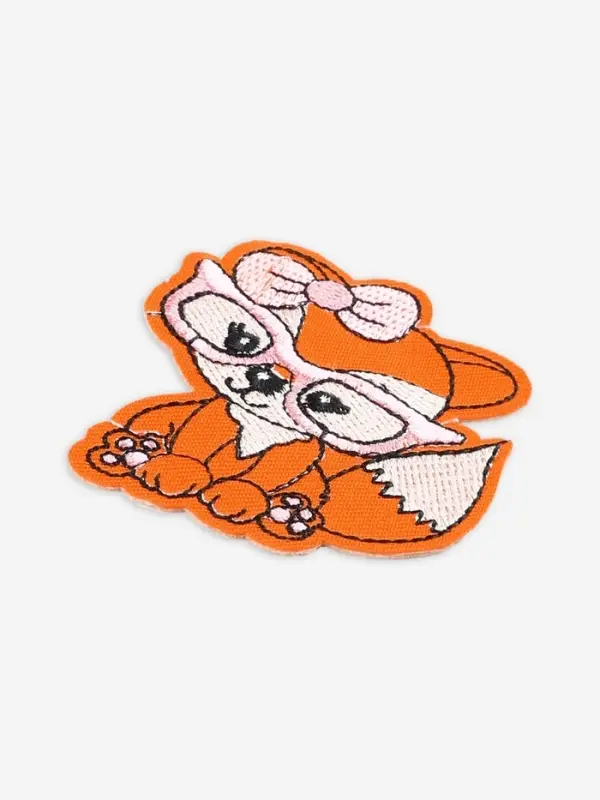 Термоаппликация «Лиса в очках», 5.8×6.8 см, оранжевая Термоаппликация «Лиса в очках», 5.8×6.8 см, оранжевая