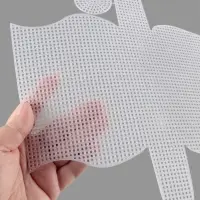 Канва-основа для вышивания сумки, пластиковая, 23&times;29 см, 1.5&times;1.5 мм, белая