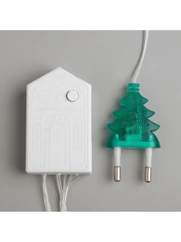 Гирлянда &laquo;Нить&raquo; 5 м, IP20, прозрачная нить, 50 LED, 8 режимов, 220 В, свечение мульти