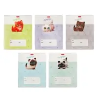 Тетрадь 12л кл "Кошарики", на скобе, обл мел карт, скругл углы Тетрадь 12л кл "Кошарики", на скобе, обл мел карт, скругл углы