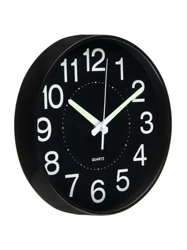 Часы настенные интерьерные &laquo;Классика&raquo;, плавный ход, светящиеся, d=25 см