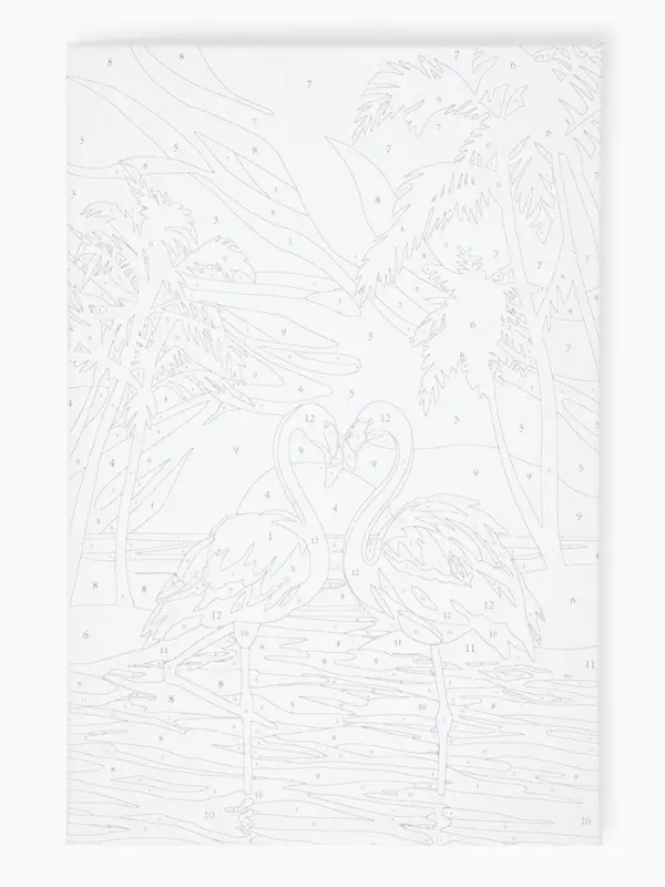 Картина по номерам на холсте с подрамником &laquo;Фламинго на закате&raquo;, 30&times;20 см