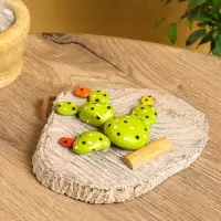 Панно «Кактус», 17×18×5 см, дерево Албезия