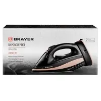 Утюг паровой BRAYER 4010BR, 2400 Вт, керамическая подошва, 320 мл, беспроводной, коричневый