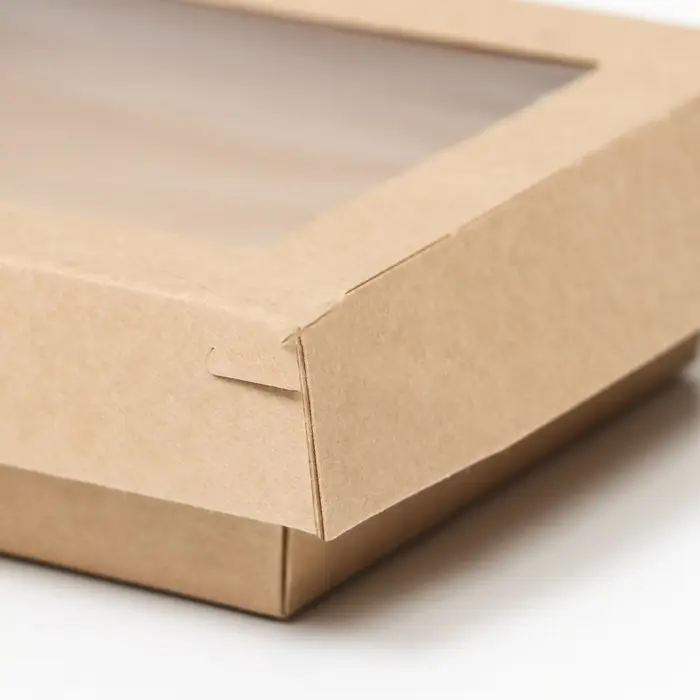 Салатник с картонной крышкой, крафт, 16×12×6.5 см, 0.5 л Салатник с картонной крышкой, крафт, 16×12×6.5 см, 0.5 л