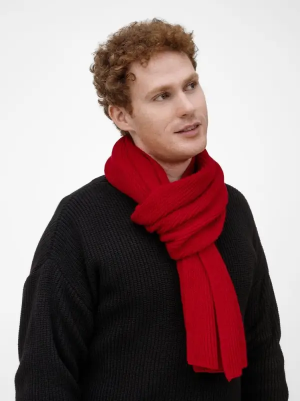 Шарф Nobilis Mono, красный