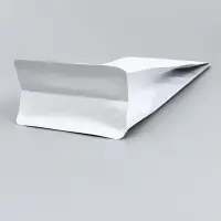 Пакет восьмишовный с отрывным замком, белый, матовый, 34×15 + 7.5 см