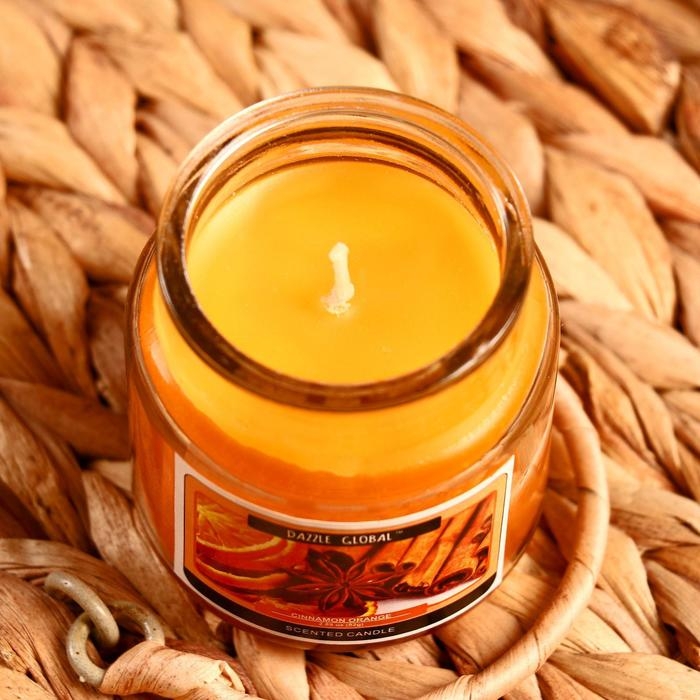 Свеча в банке Свеча в банке "Корица, апельсин" 82 гр 6х9х9 см