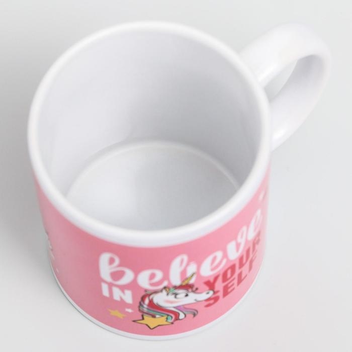 Кружка керамическая детская, сублимация, 350 мл, «Единорог», Минни Маус