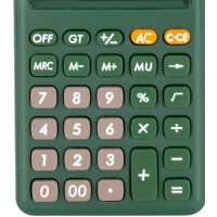 Калькулятор карманный Deli EM120,12-р, дв.пит., 118x70мм, зеленый