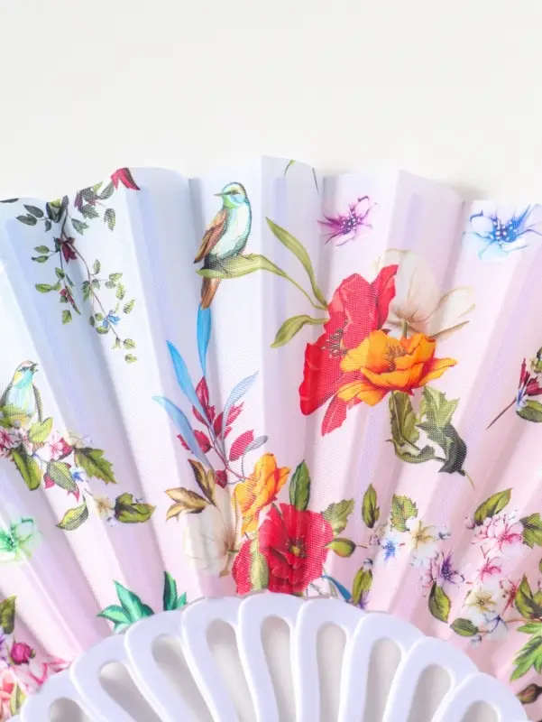 Веер складной &laquo;Певчие птички и цветы&raquo;, 22.5 см