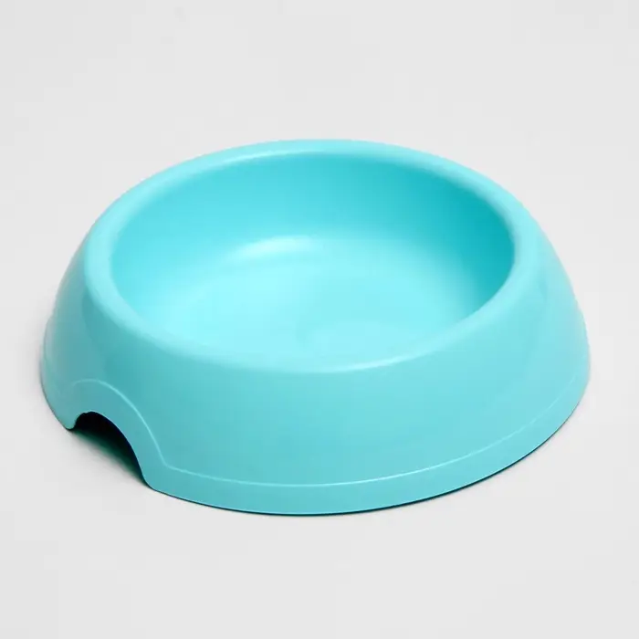 Миска для кошек и собак, 200 мл, 14.5&times;3 см, пластик, голубая