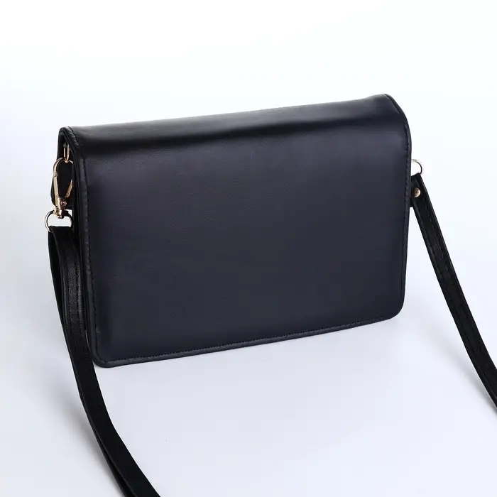 Сумка женская мессенджер на магнитах, 20&times;4&times;13 см, чёрная