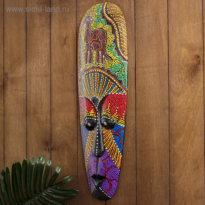 Маска дерево Маска дерево "Абориген жираф" 3х12х50 см