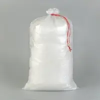 Мешок для урожая, полипропиленовый, 50 × 90 см, на 50 кг, прозрачный, с завязками