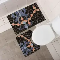Набор ковриков для ванной и туалета Доляна &laquo;Бурлеск&raquo;, 2 шт., 50&times;80 см, 40&times;50 см
