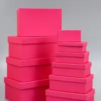 Набор подарочных коробок 10 в 1 &laquo;Фуксия&raquo;, 30&times;19&times;12 - 12&times;6.5&times;4 см