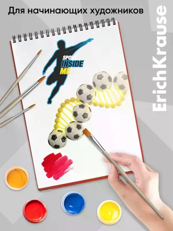 Набор кистей 4шт ErichKrause Sport DNA