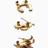 Броши "Счастливый случай" (набор 3шт), цветной в золоте Броши "Счастливый случай" (набор 3шт), цветной в золоте