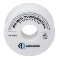 Лента ФУМ AQUALINK, 19 мм × 0.2 мм × 15 м, профессиональная