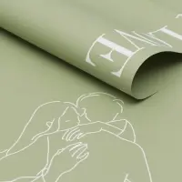 Плёнка в листах для цветов и декора, зеленый, 58×58 см
