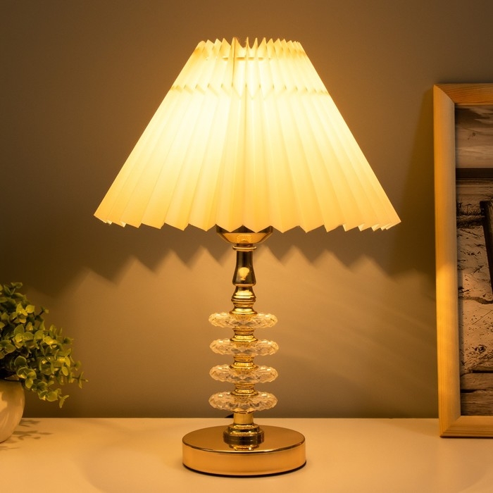 Настольная лампа Настольная лампа "Мишель" Е27 40Вт золото 22х22х40 см RISALUX