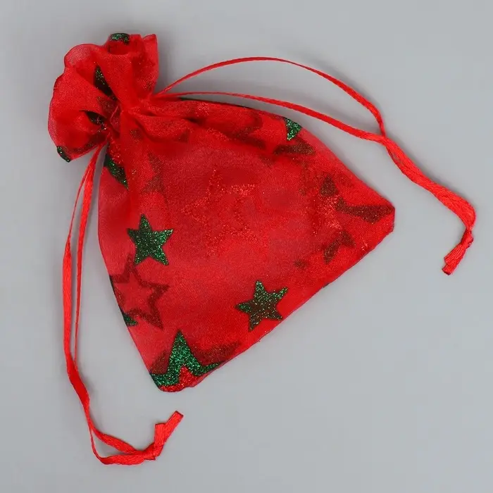 Мешочек подарочный органза «Звездочки», 10 х 12 см +/- 1.5 см Мешочек подарочный органза «Звездочки», 10 х 12 см +/- 1.5 см