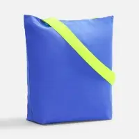 Шопер B5, синий с широкими желтыми ручками