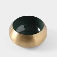 Подсвечник золотой c зелёным покрытием, 8&times;8&times;3.5 см