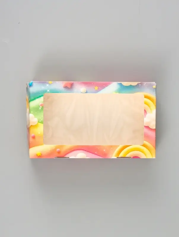 Коробка подарочная складная &laquo;Радуга&raquo;, 20&times;12&times;4 см, с окном