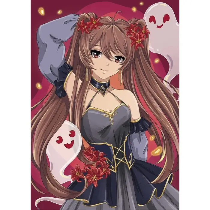 Алмазная мозаика с частичным заполнением на холсте &laquo;Красный цветок&raquo;, 20&times;30 см